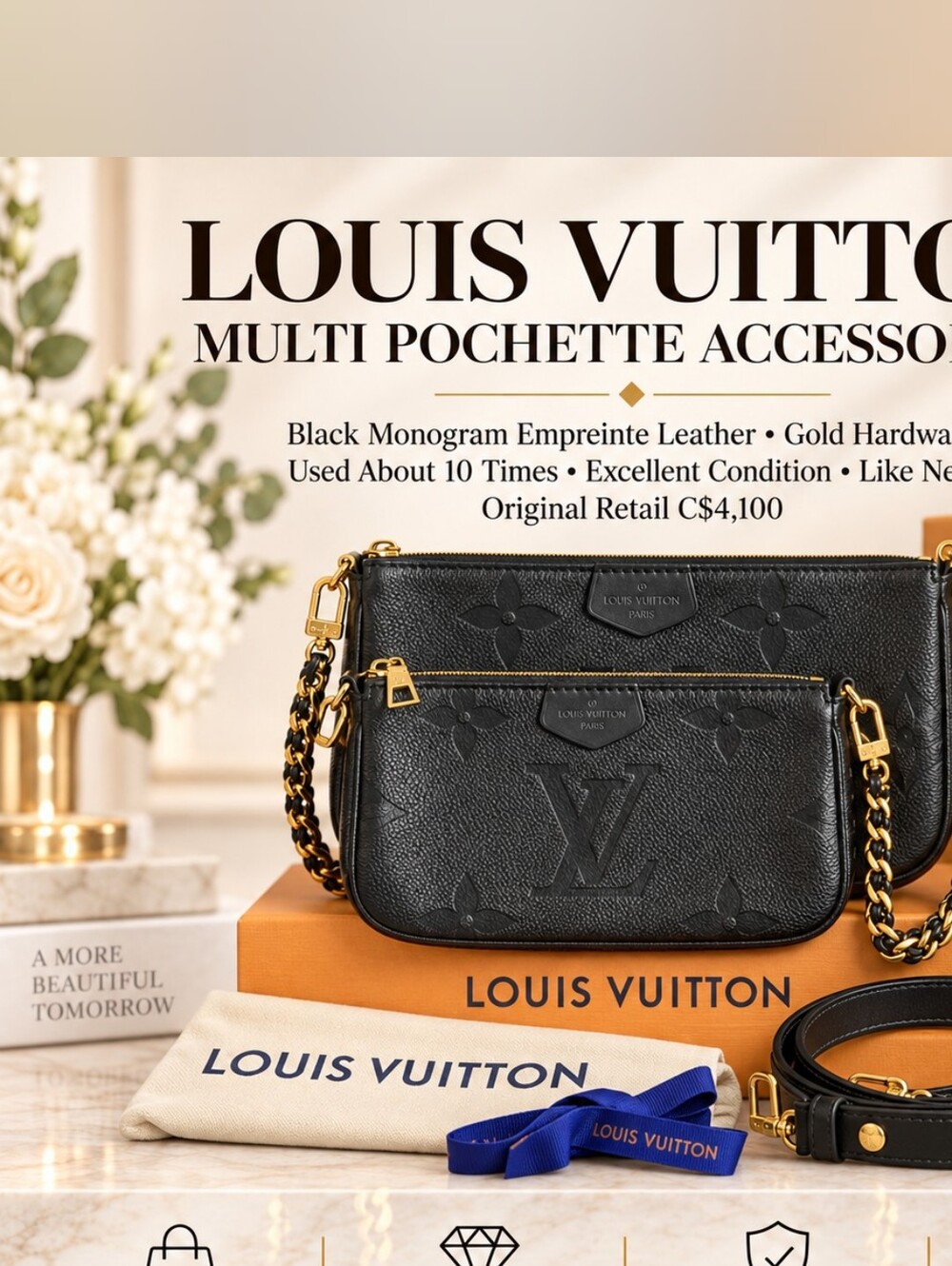 Louis Vuitton Multi Pochette Accessoires - Black